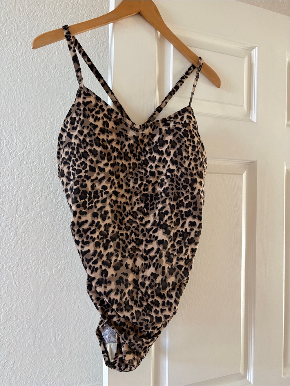 Swimsuit Leopard Print Satin Cami swimsuit